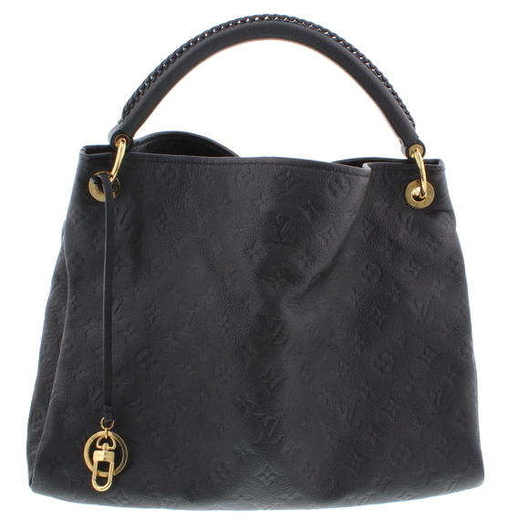 Louis Vuitton Artsy MM Noir Black Leather One-Shoulder Amplant - Picture 1 of 8